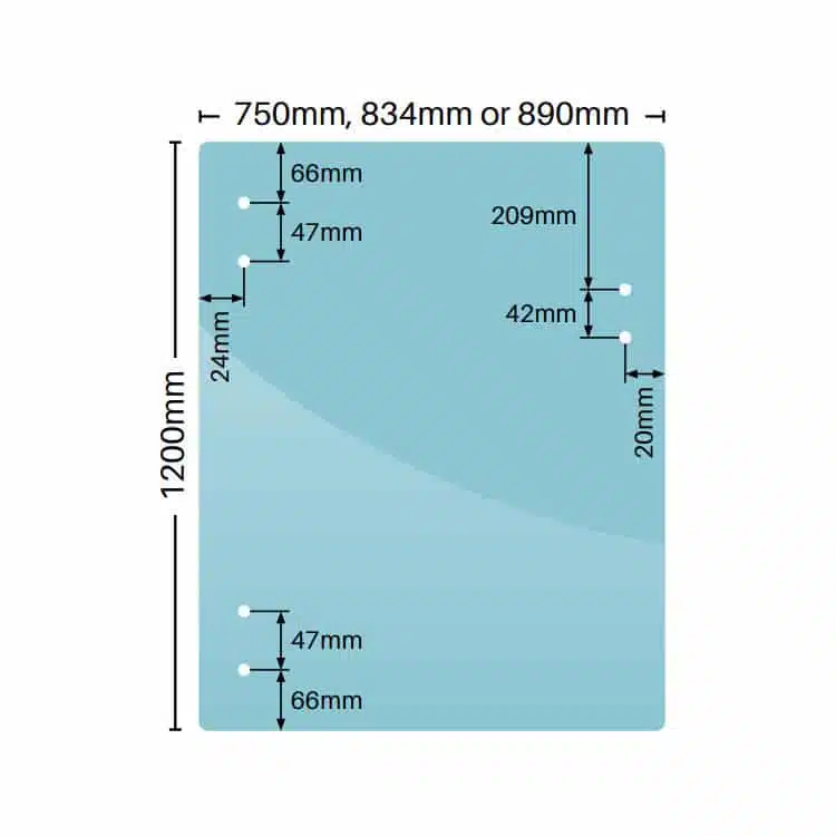STD Pool Gate to Hinge Panel - 8mm