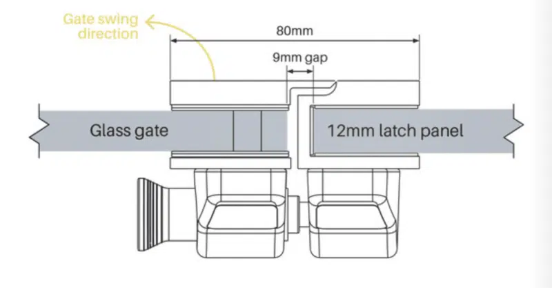 Glass Latch - Pool Gate to Glass Panel - Image 2