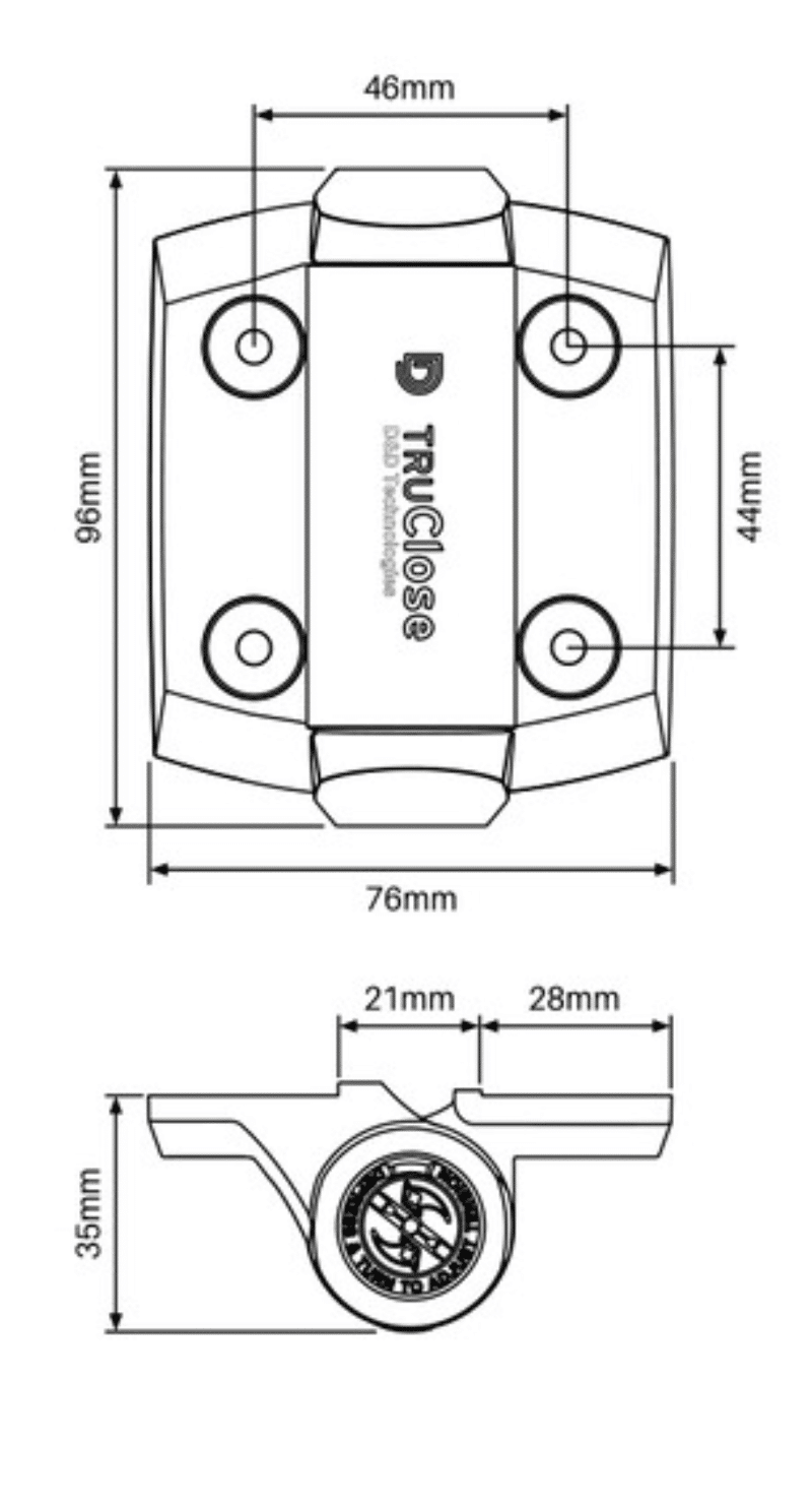D&D Tru Close - HINGE SET - B - Image 2