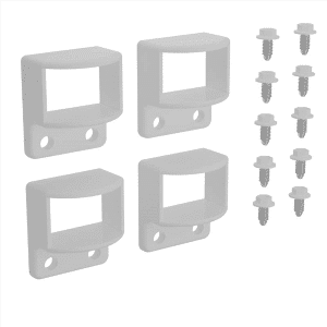 4x Pool Fencing Brackets Incl 10x Tek Screws - W