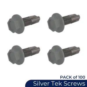 100x STD Tek Screws Monument Grey
