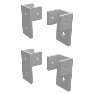 4x BARR C - Brackets Incl.  Screws - White