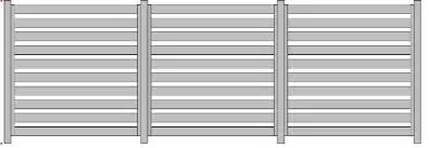 Custom Horizontal Slat Fence - Jim WRC