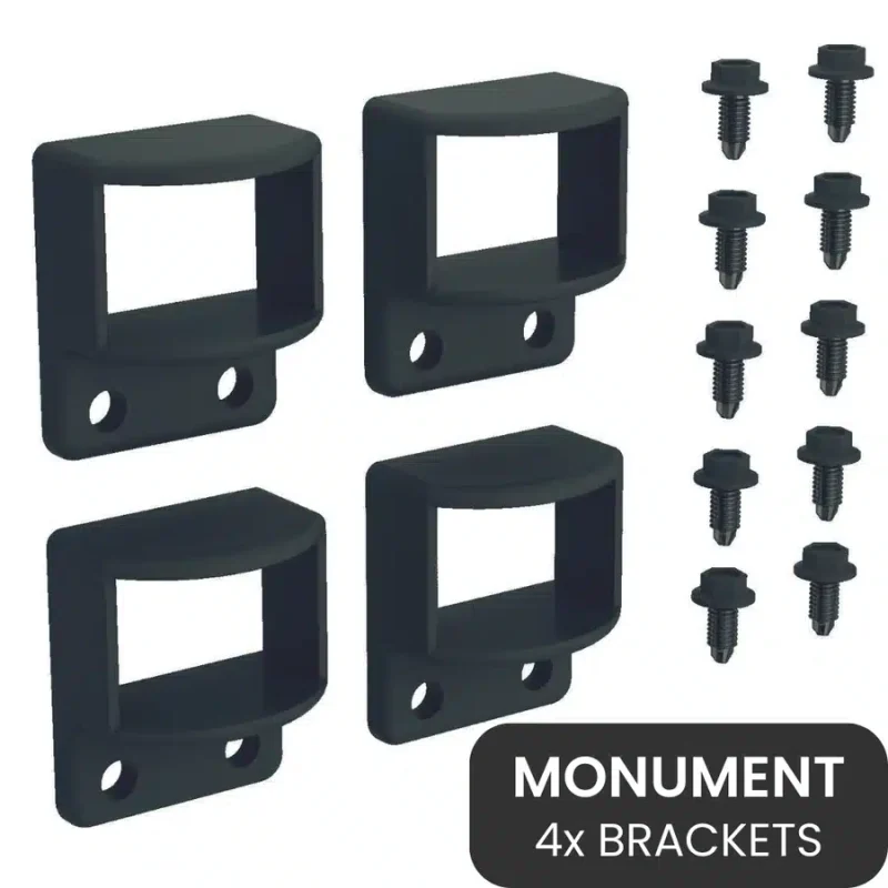 PoolSafe Fence Set - 4 Brackets incl. Tek Screws - Monument