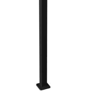 AIRE-1050mm: Post w/ base plate - BLACK