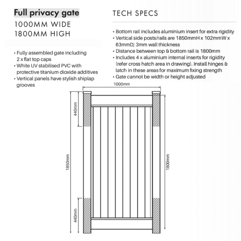 FULL PRIVACY - Hamptons Gate - 1000W x 1850H - Image 2
