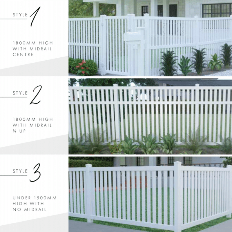 VERTICAL PALING: Fence Panel - 2338W x 1800H - Image 3